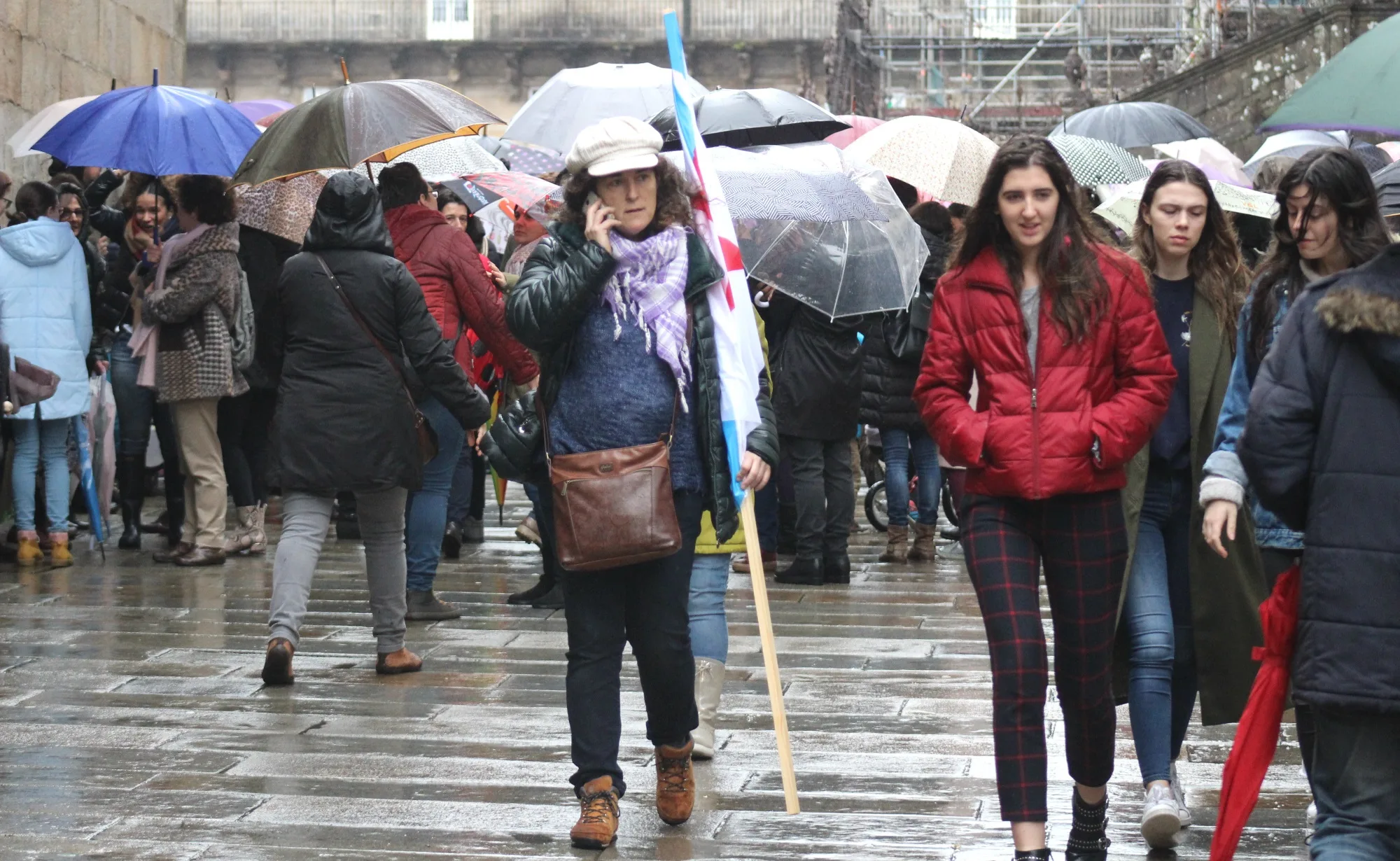 Laura Bugalho onte en Compostela.
