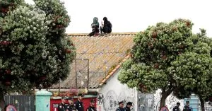 A xornada do despexo do CSO A Insumisa, na Coruña.